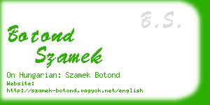 botond szamek business card